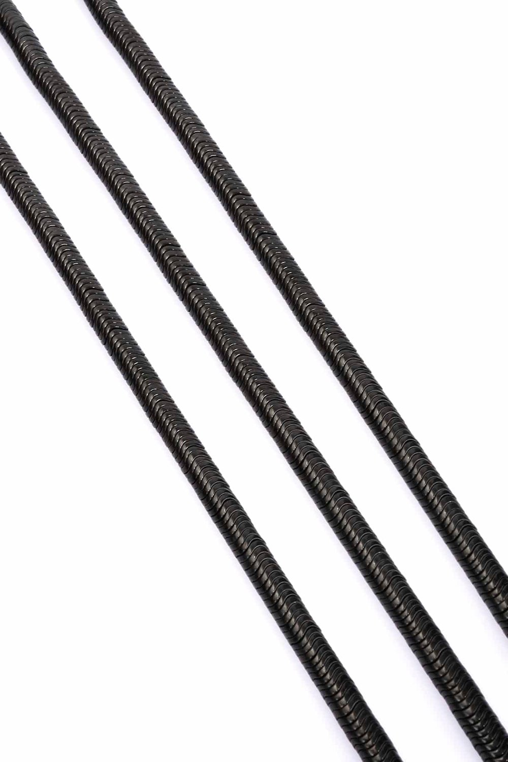 Hematit Taşı Dalgalı Rondela Kesim Mat Siyah 6x1mm Doğal Taş Dizi