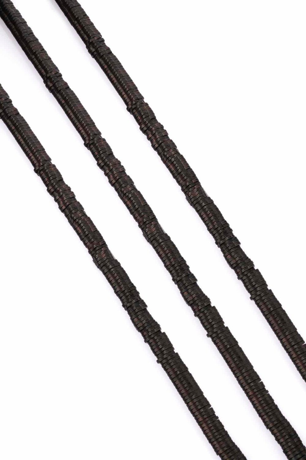 Hematit Taşı Papatya Rondela Kesim Mat Siyah 6x1mm Doğal Taş Dizi