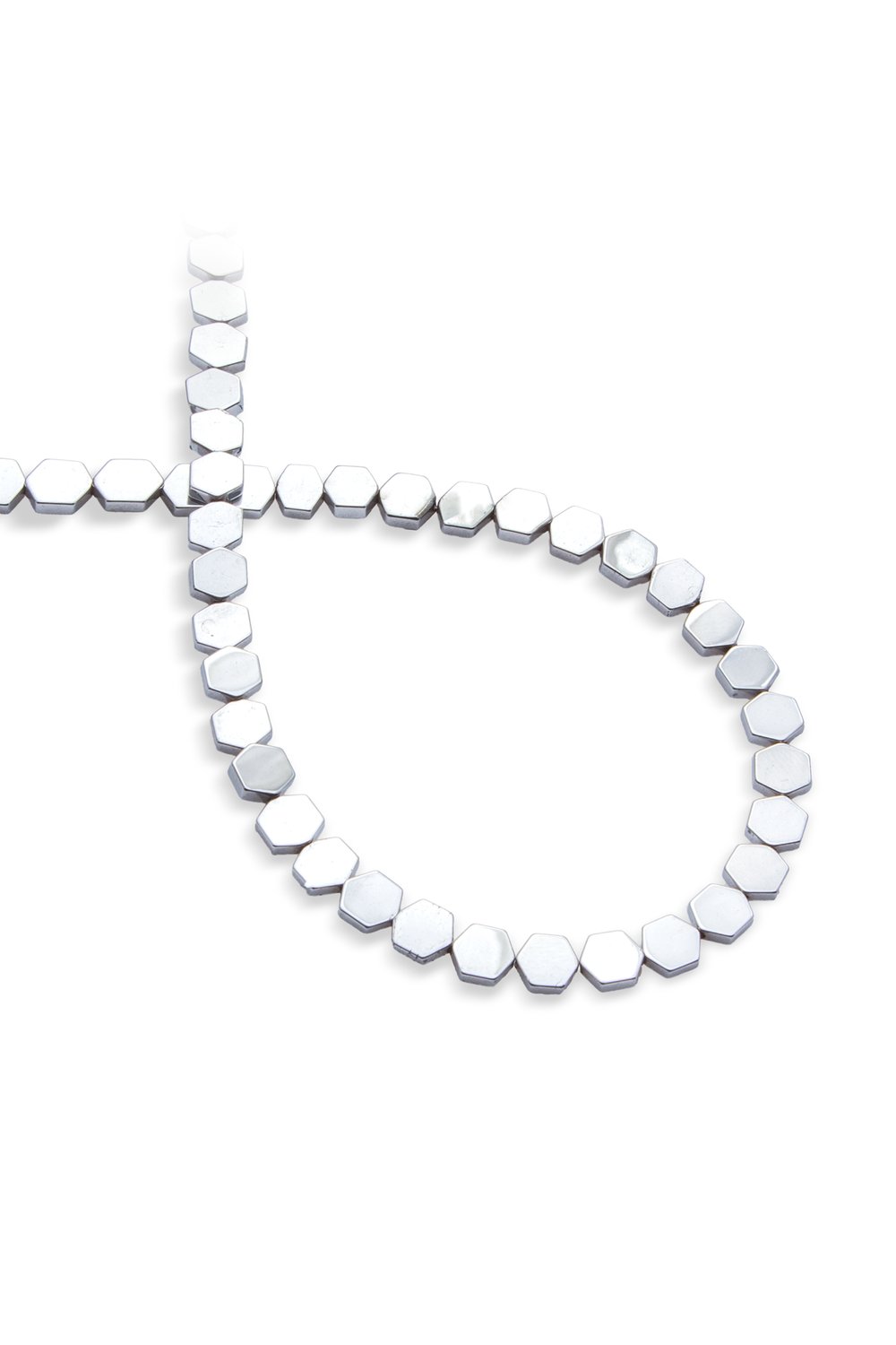 Hematit Taşı Yassı Kesim Parlak Gümüş 6x6mm Doğal Taş Dizi