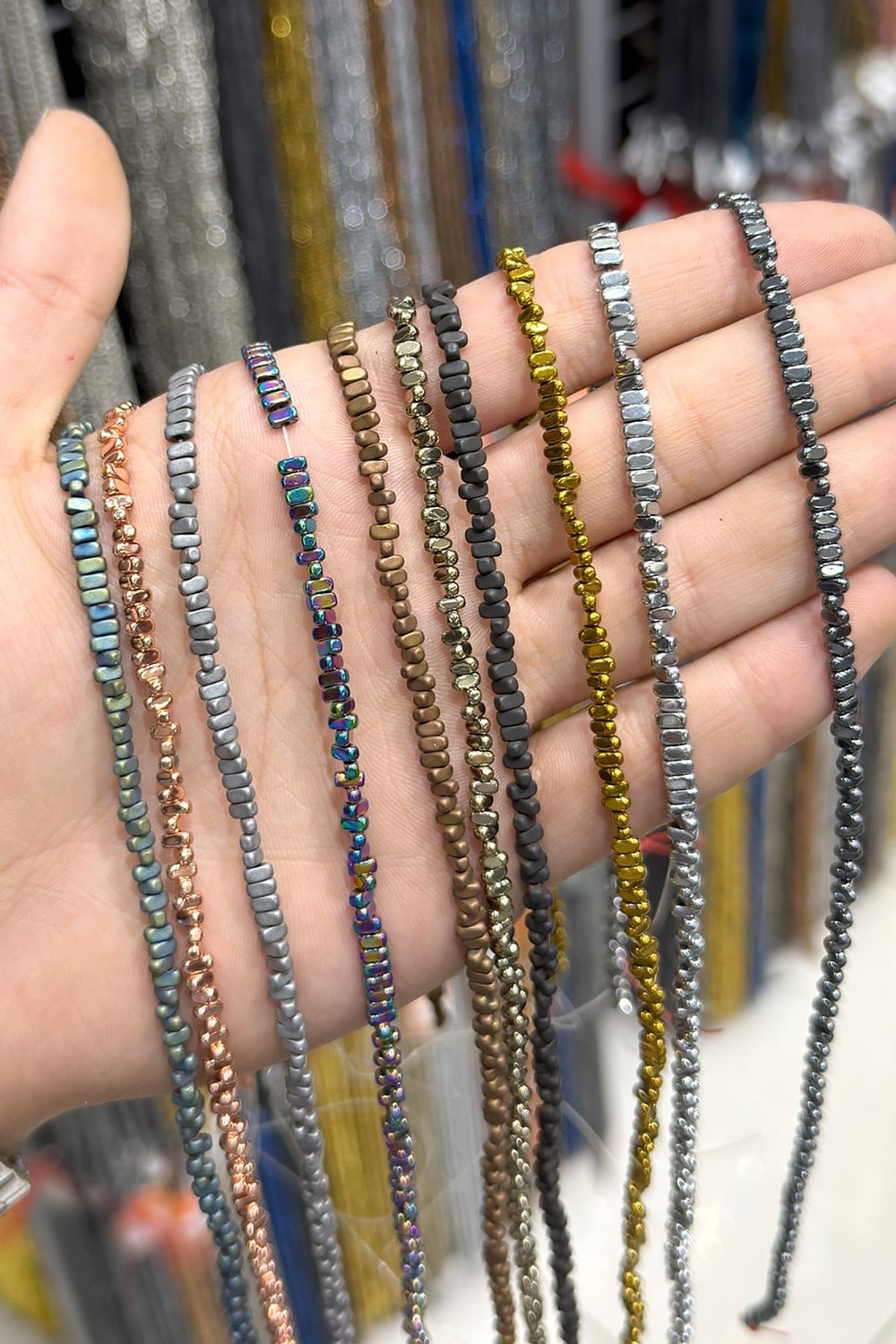 Hematit Taşı 2x4mm Yatsı Oval Kesim Doğal Taş Diziler
