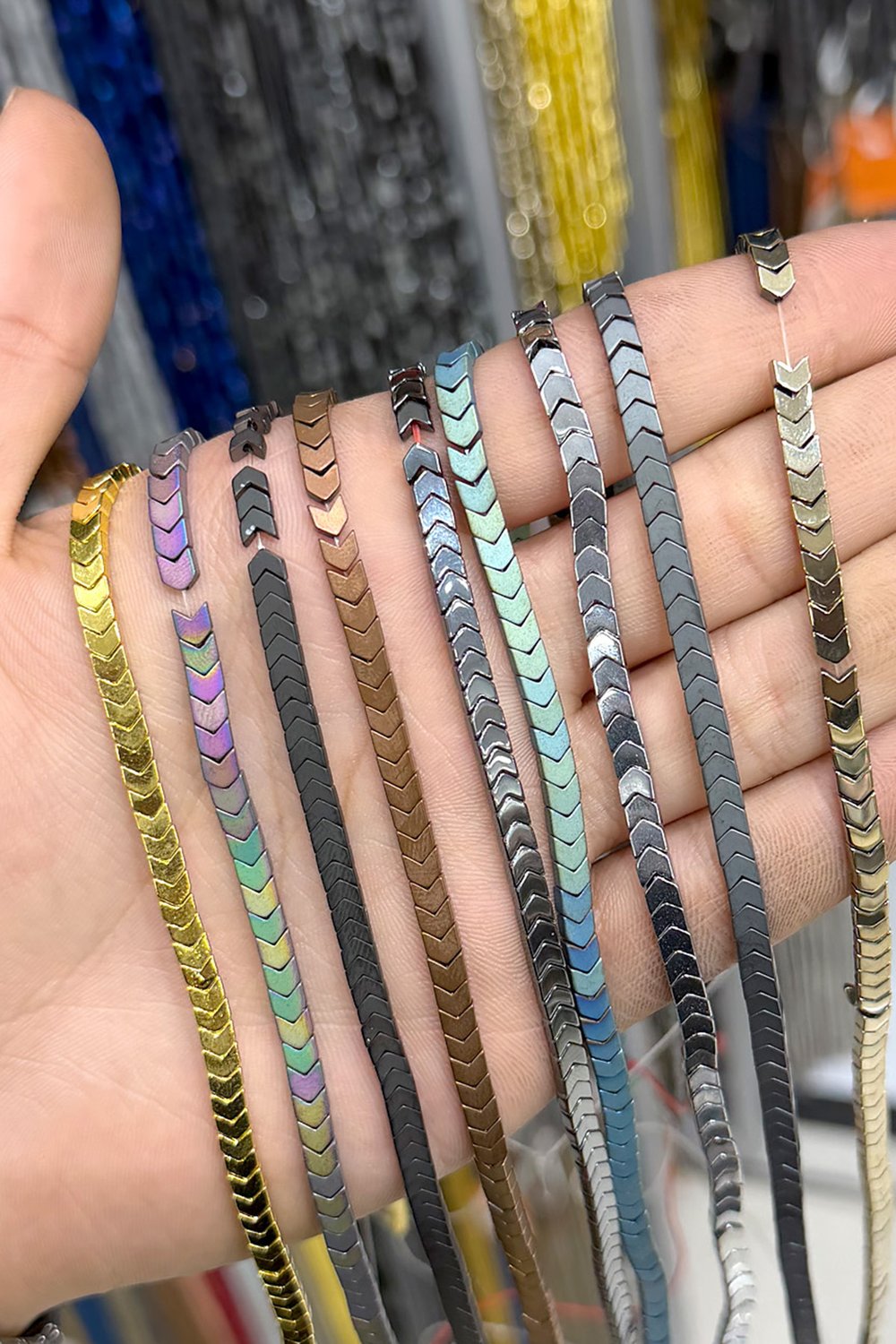 Hematit Taşı 4x2mm Çavuş Kesim Doğal Taş Diziler