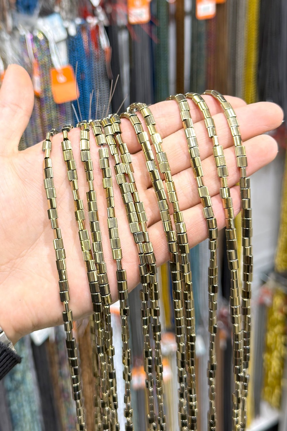Hematit Taşı 4x2mm Dalgalı Rondela Kesim Doğal Taş Diziler