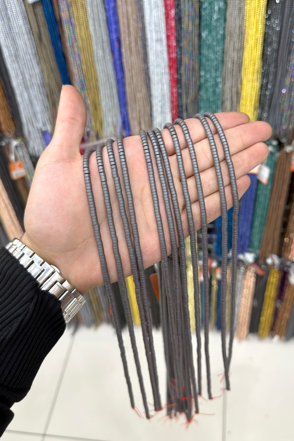 Hematit Taşı 4x2mm Rondela Kesim Doğal Taş Diziler