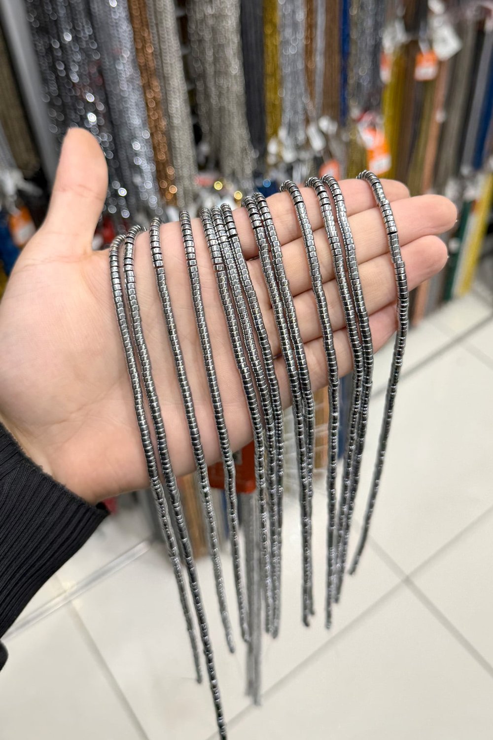 Hematit Taşı 4x2mm Rondela Kesim Doğal Taş Diziler