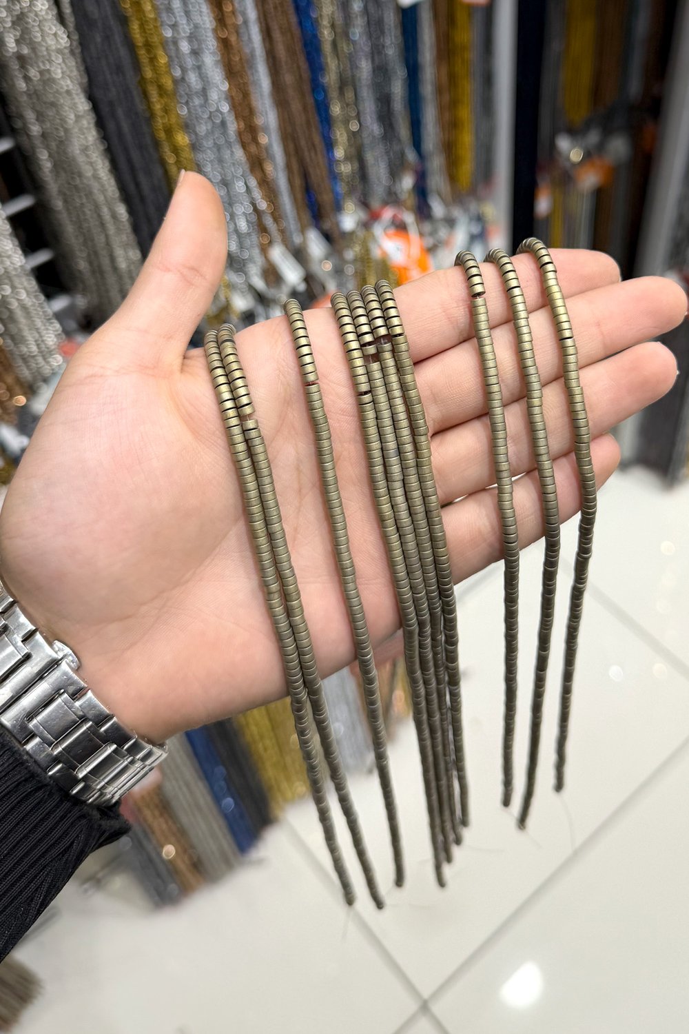 Hematit Taşı 4x2mm Rondela Kesim Doğal Taş Diziler
