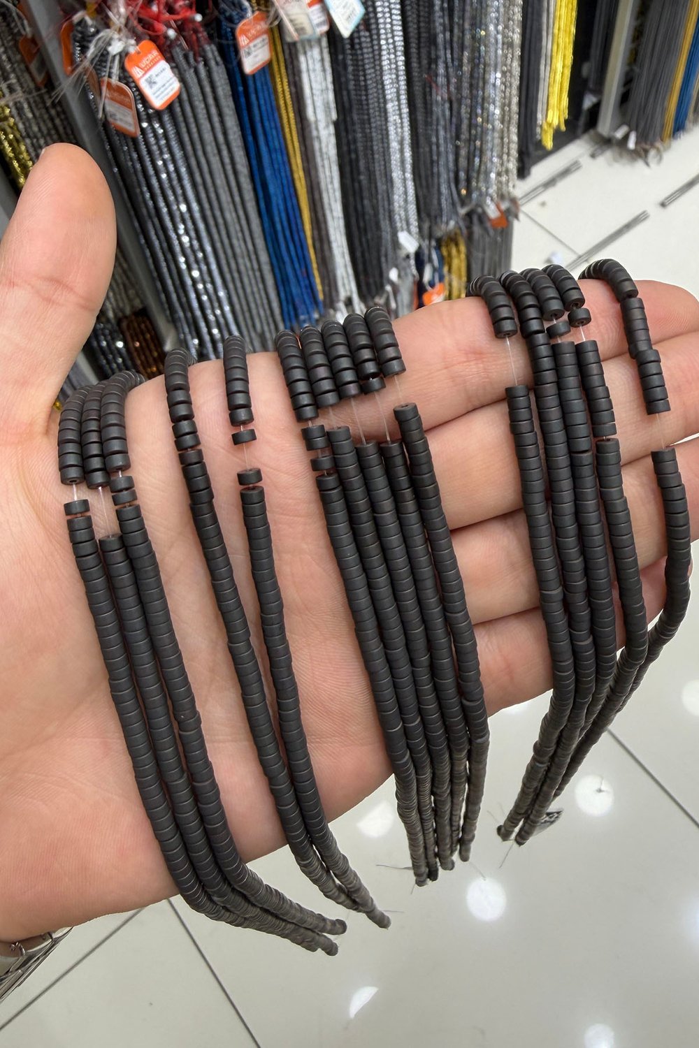 Hematit Taşı 4x2mm Rondela Kesim Doğal Taş Diziler
