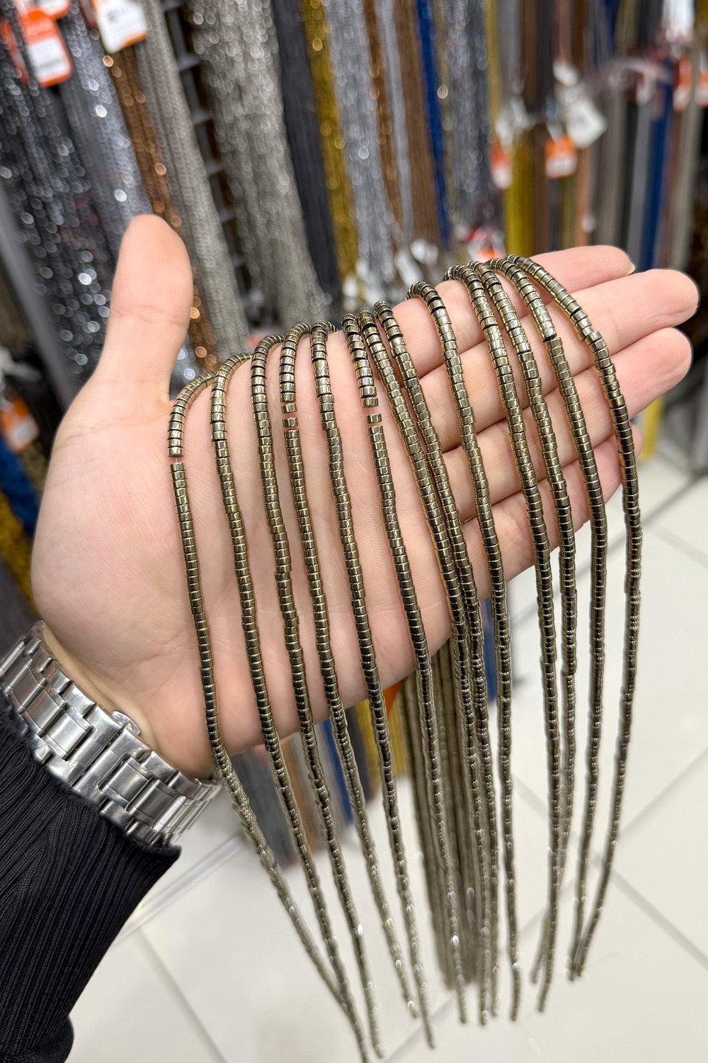 Hematit Taşı 4x2mm Rondela Kesim Doğal Taş Diziler