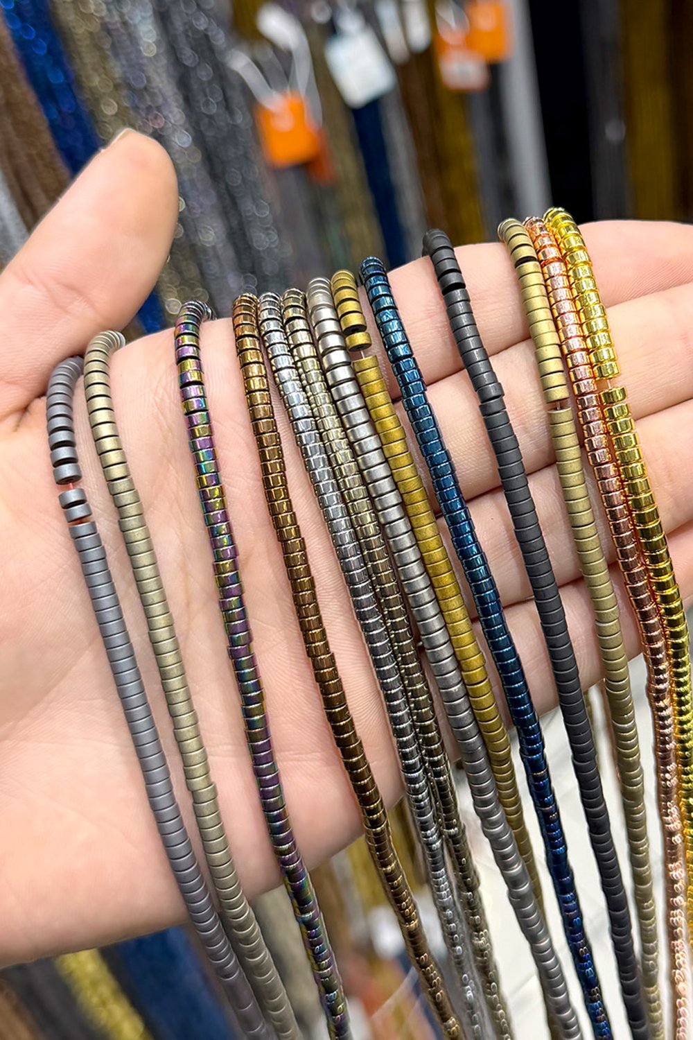 Hematit Taşı 4x2mm Rondela Kesim Doğal Taş Diziler