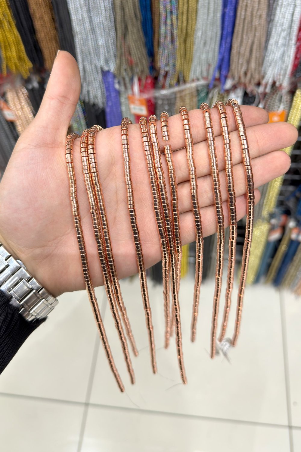 Hematit Taşı 4x2mm Rondela Kesim Doğal Taş Diziler