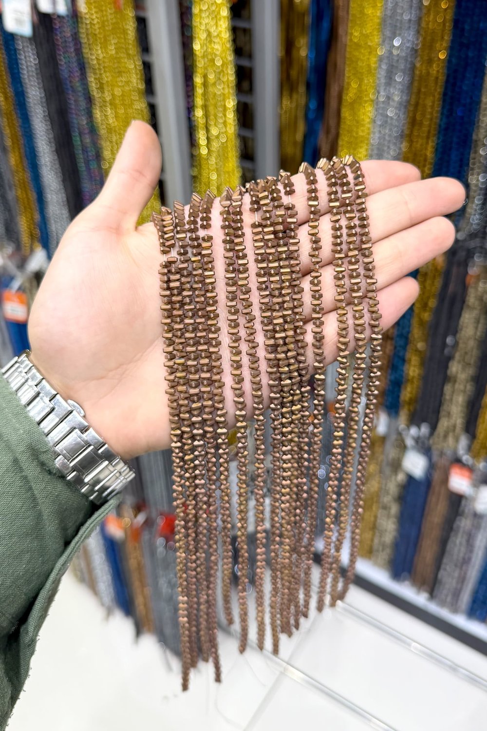 Hematit Taşı 4x3mm Üçgen Rondela Kesim Doğal Taş Diziler