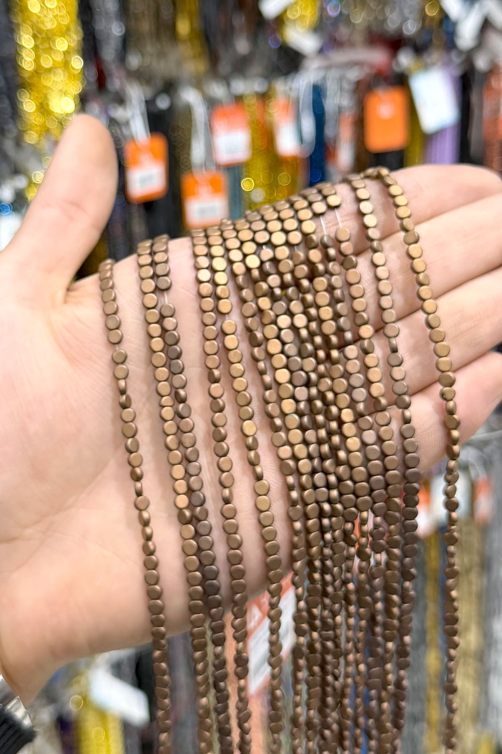 Hematit Taşı 4x4mm Daire Kesim Doğal Taş Diziler