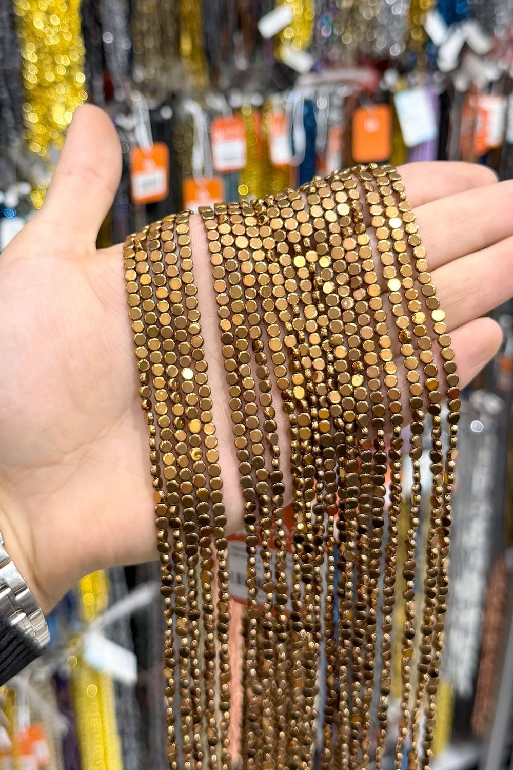 Hematit Taşı 4x4mm Daire Kesim Doğal Taş Diziler
