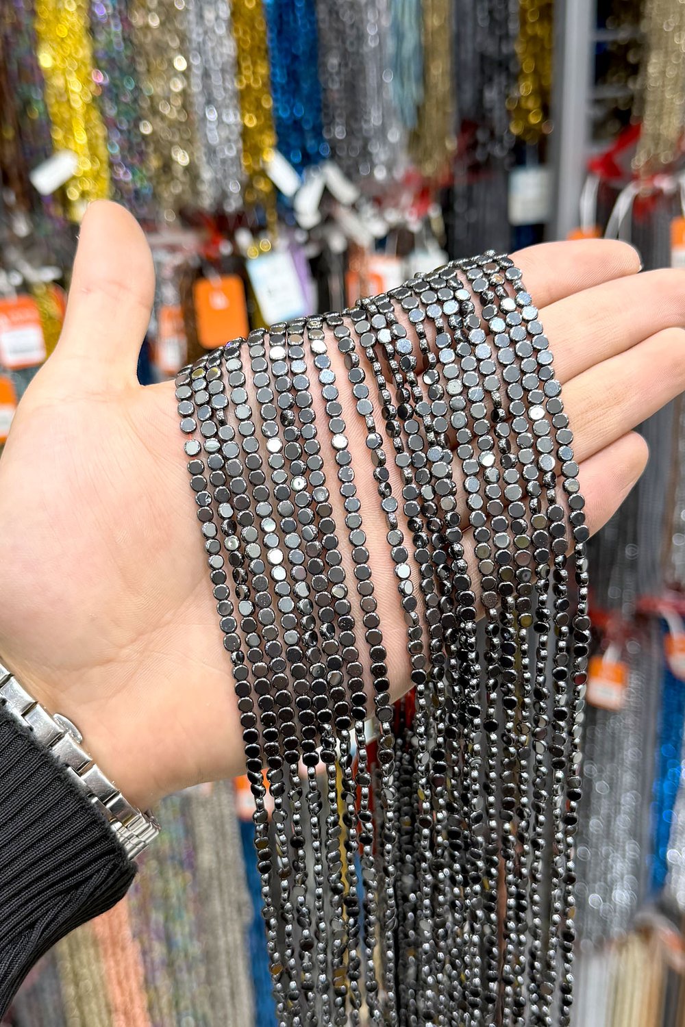 Hematit Taşı 4x4mm Daire Kesim Doğal Taş Diziler