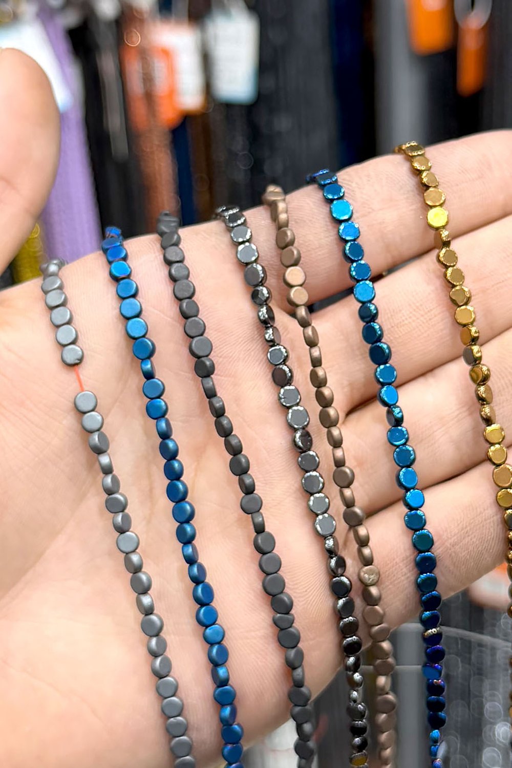 Hematit Taşı 4x4mm Daire Kesim Doğal Taş Diziler