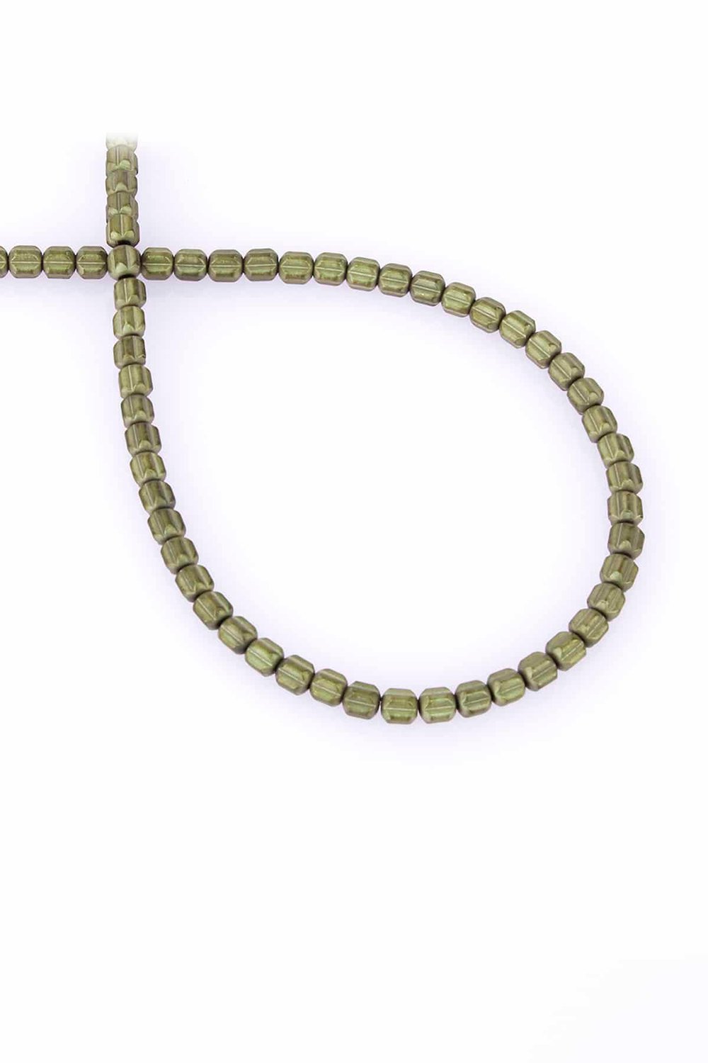 Hematite Stone 4x4mm Cylindrical-Cut Bead Strand