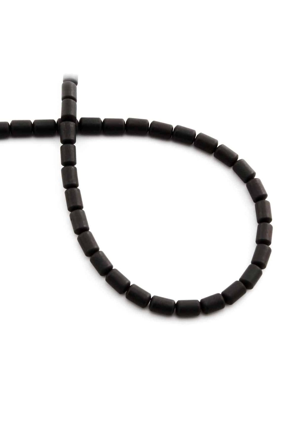 Hematite Stone 4x5mm Cylindrical-Cut Bead Strand