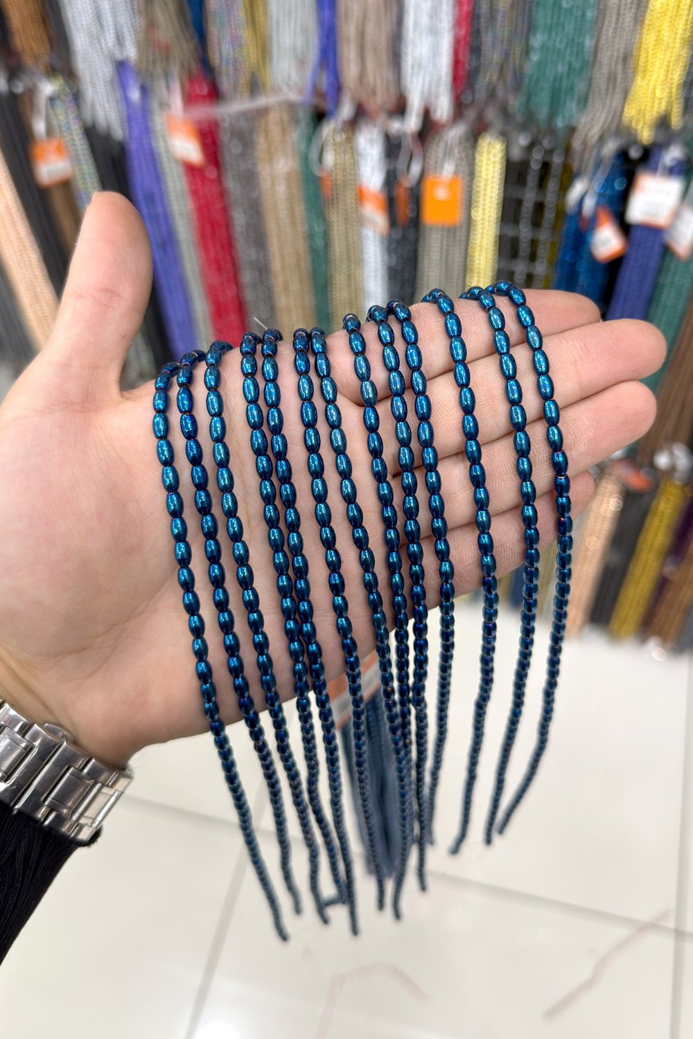 Hematit Taşı 4x6mm Arpa Kesim Doğal Taş Diziler