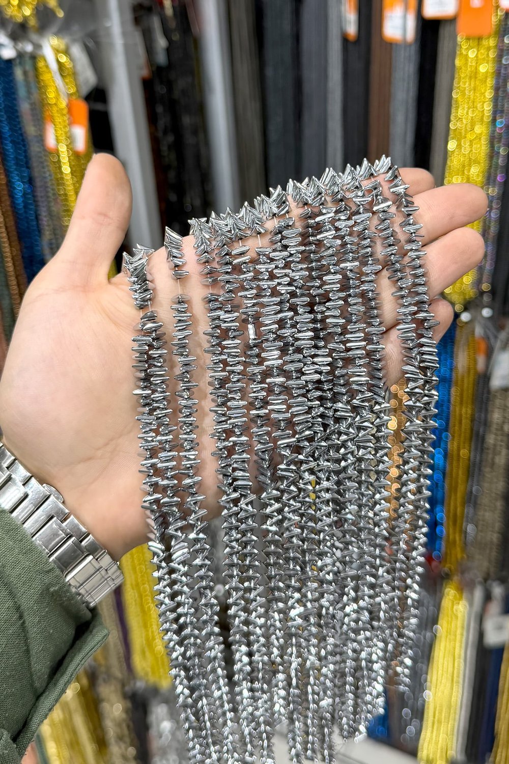 Hematit Taşı 6x3mm Üçgen Rondela Kesim Doğal Taş Diziler