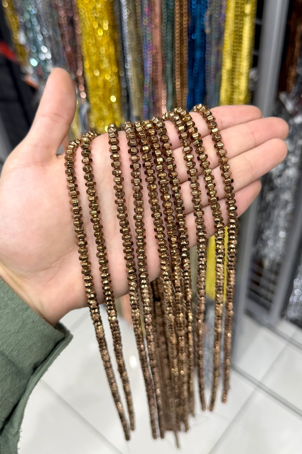 Hematit Taşı 6x4mm Altıgen Rondela Kesim Doğal Taş Diziler
