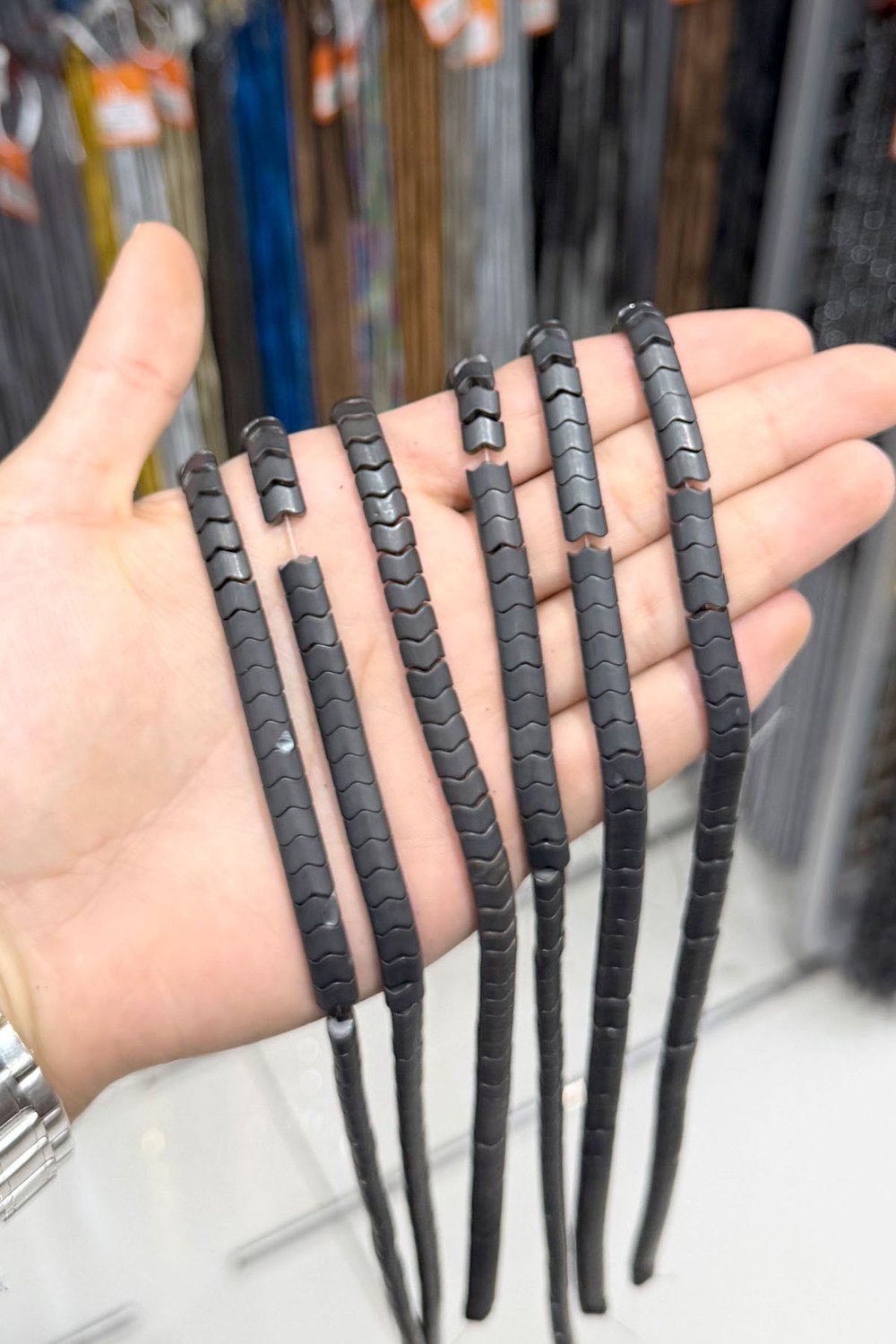 Hematit Taşı 6x7mm Balık Sırtı Kesim Doğal Taş Diziler