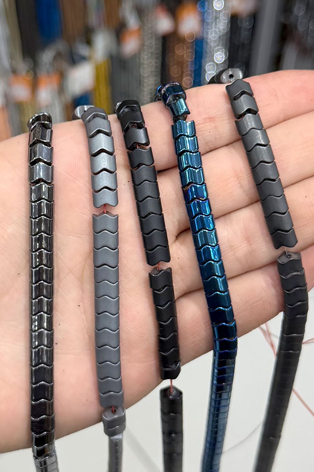 Hematit Taşı 6x7mm Balık Sırtı Kesim Doğal Taş Diziler