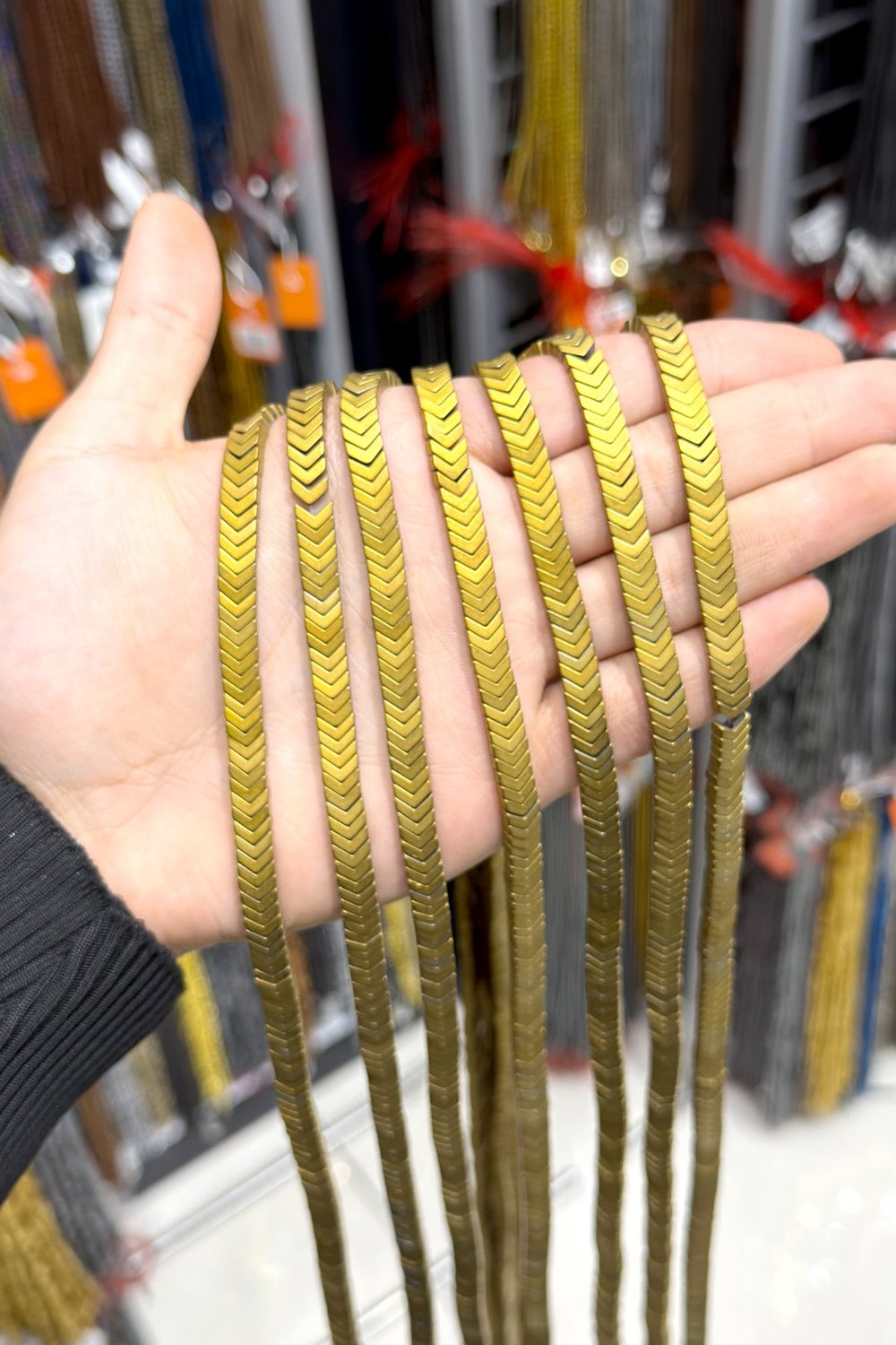 Hematit Taşı 7x2mm Çavuş Kesim Doğal Taş Diziler