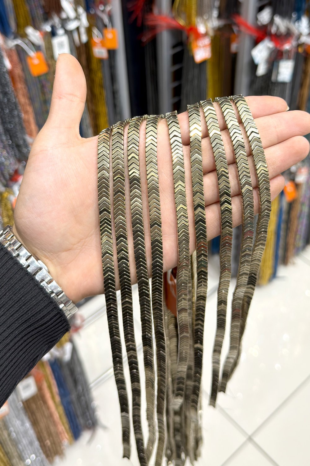 Hematit Taşı 7x2mm Çavuş Kesim Doğal Taş Diziler