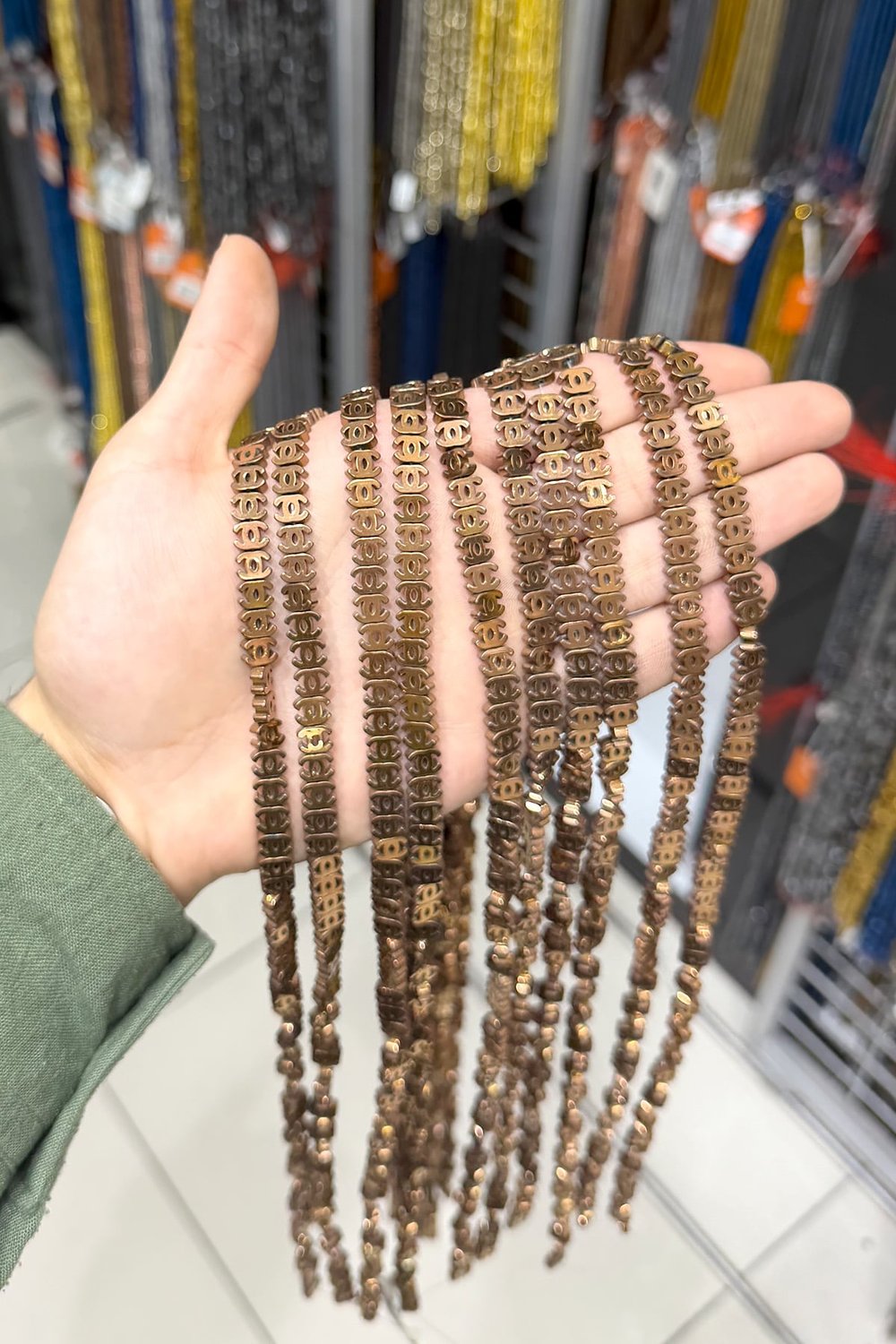 Hematit Taşı 8x6mm Chanel Kesim Doğal Taş Diziler