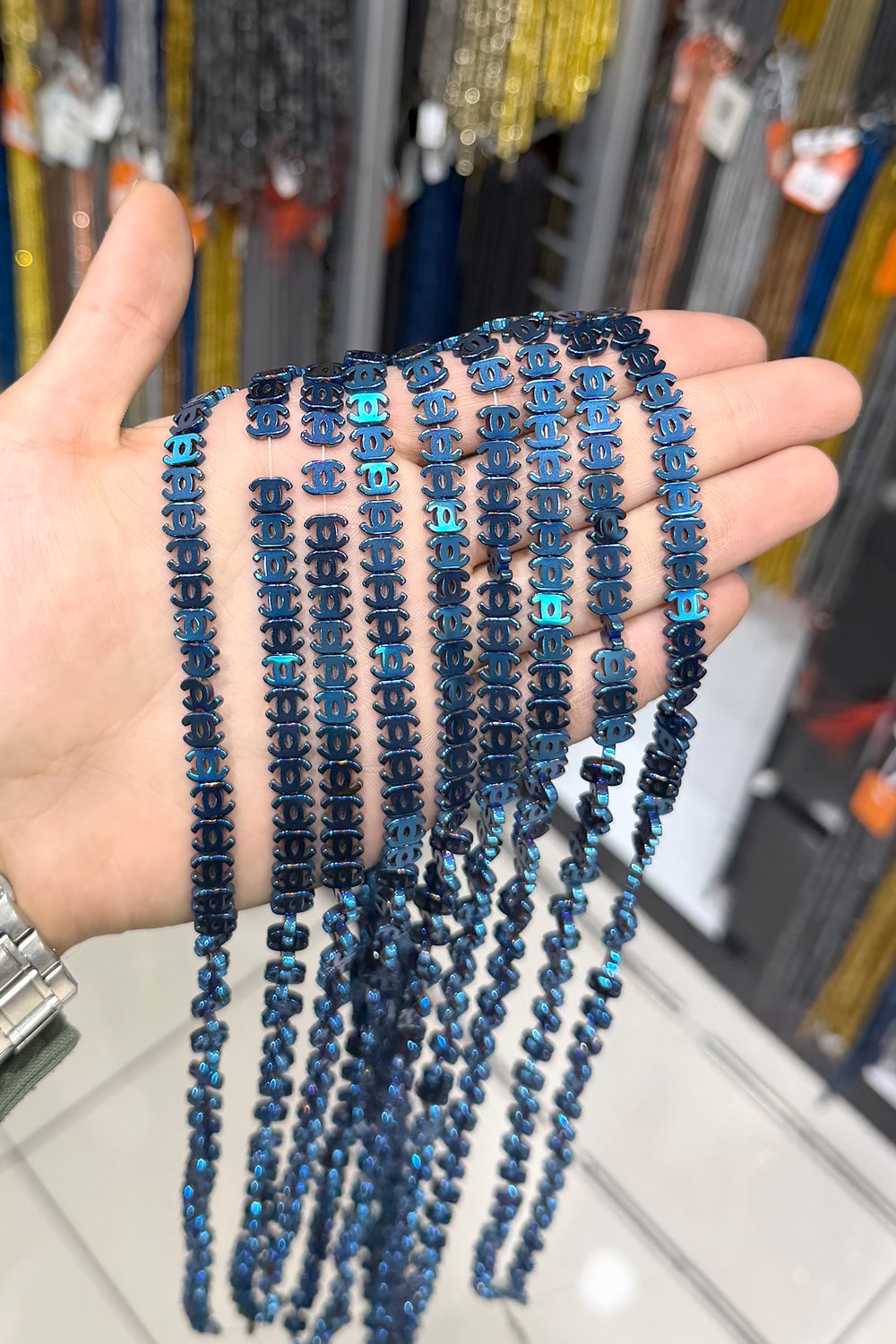Hematit Taşı 8x6mm Chanel Kesim Doğal Taş Diziler