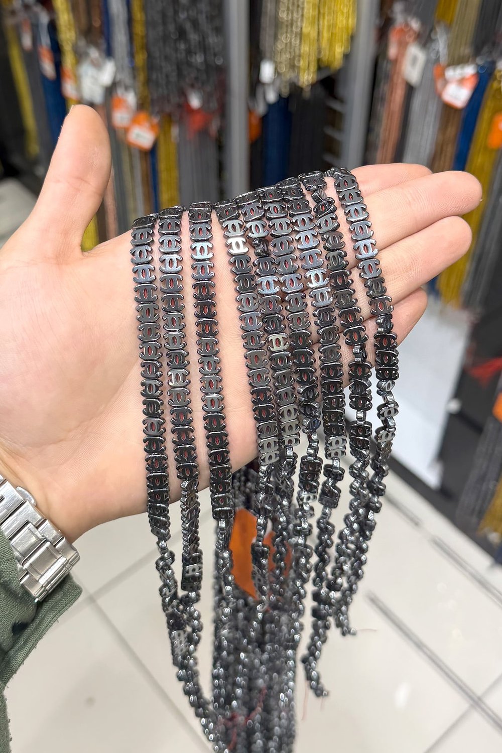 Hematit Taşı 8x6mm Chanel Kesim Doğal Taş Diziler
