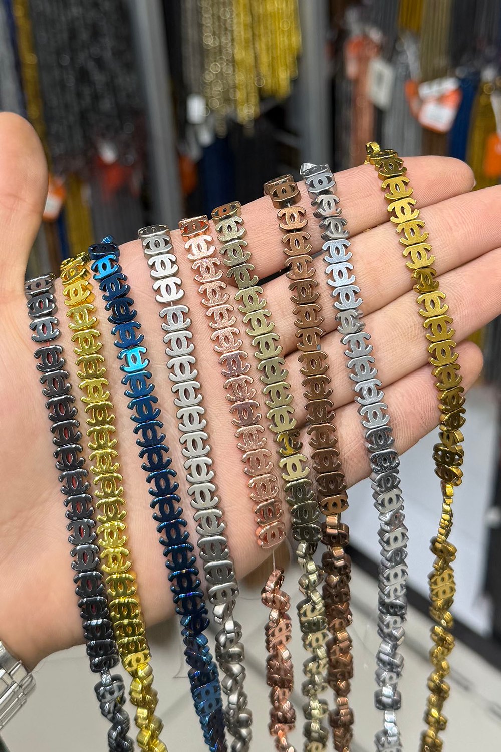 Hematit Taşı 8x6mm Chanel Kesim Doğal Taş Diziler