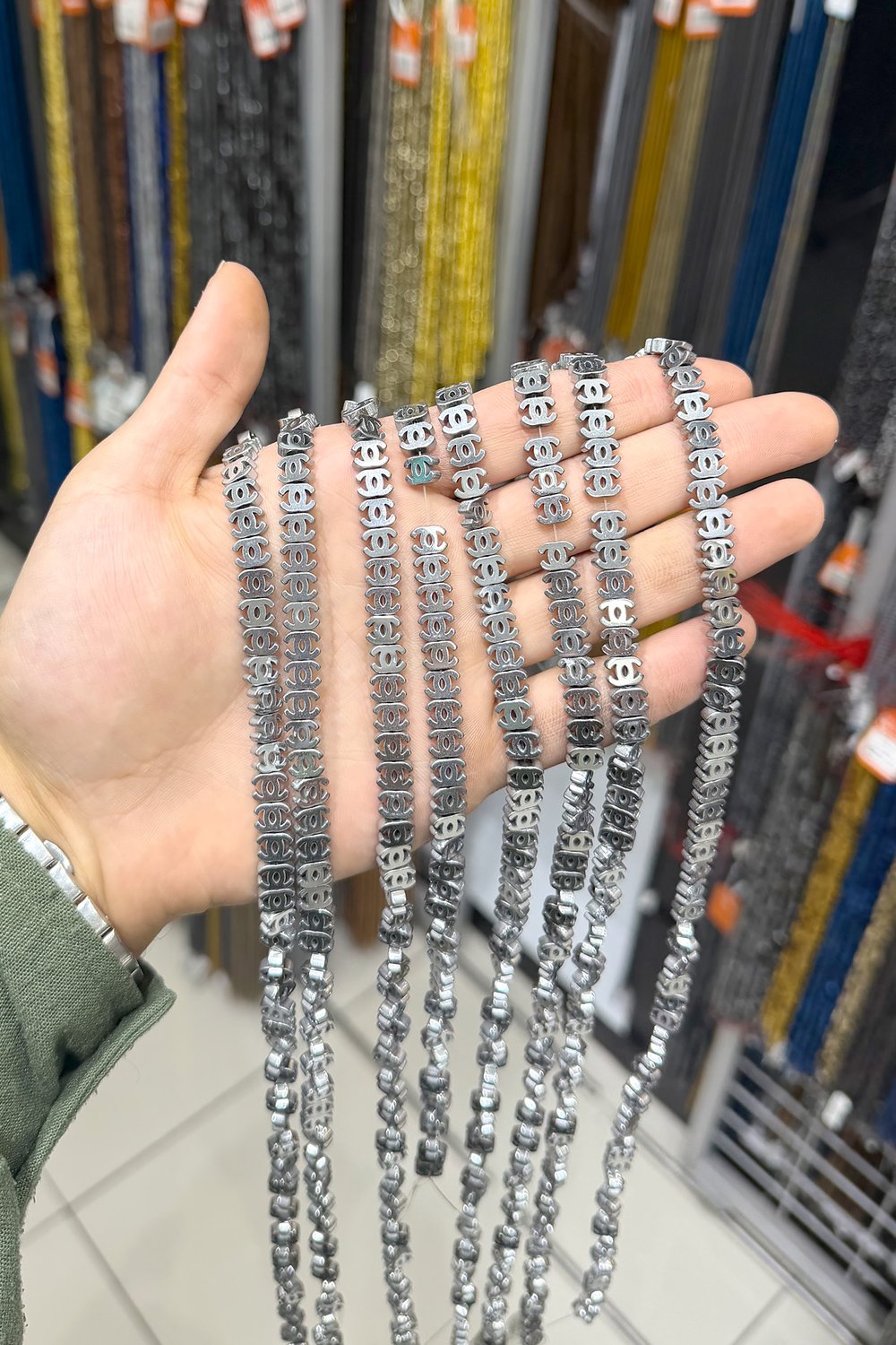 Hematit Taşı 8x6mm Chanel Kesim Doğal Taş Diziler