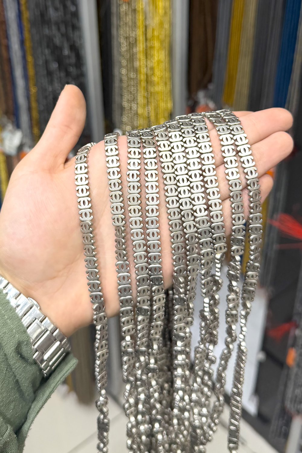 Hematit Taşı 8x6mm Chanel Kesim Doğal Taş Diziler