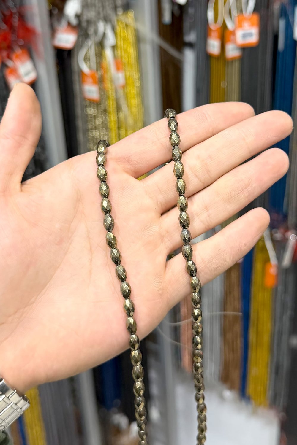 Hematit Taşı 5x8mm Arpa Kesim Doğal Taş Diziler