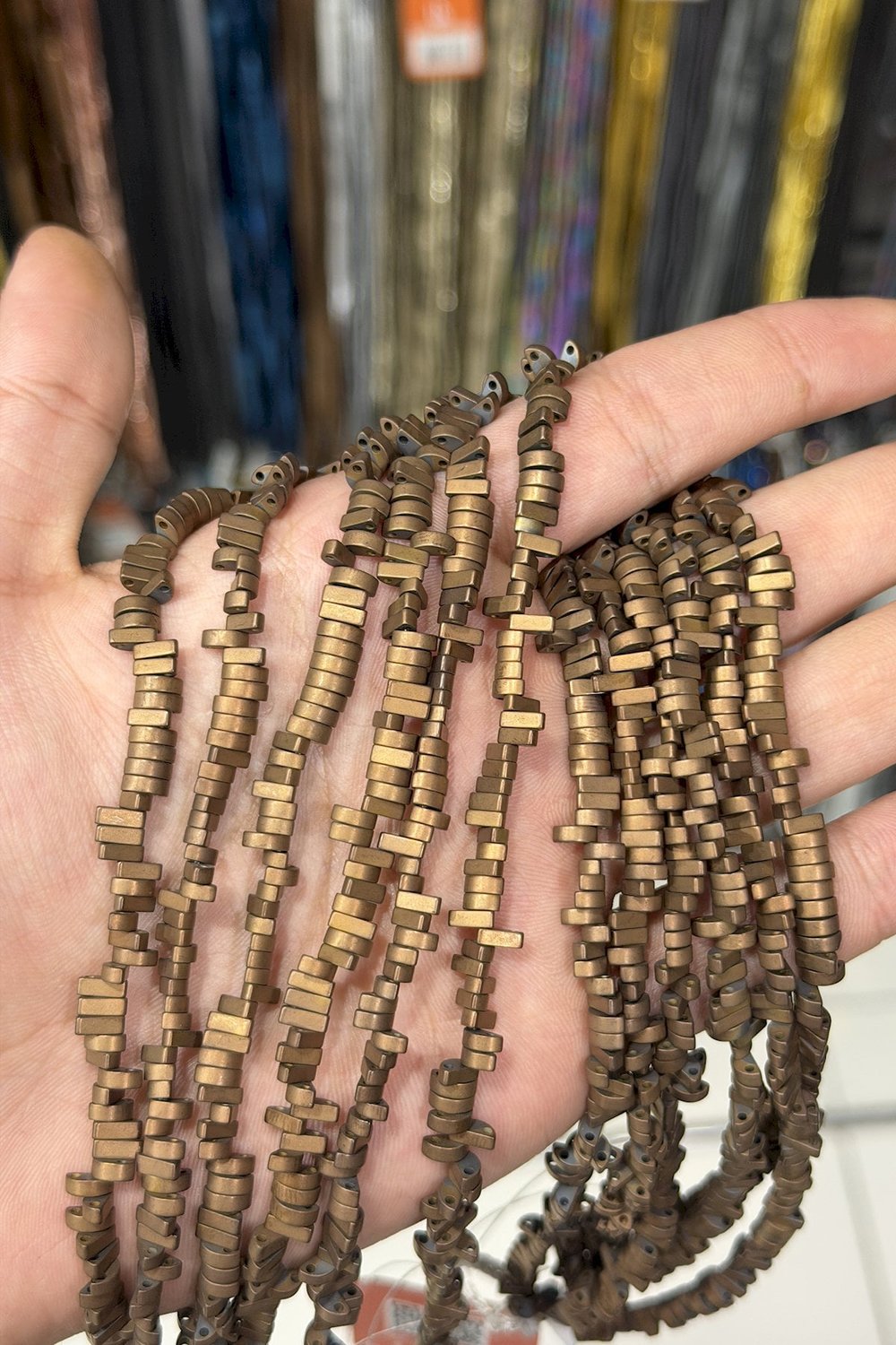 Hematit Taşı Bombeli Kesim Mat Kahverengi 6x2mm Doğal Taş Dizi