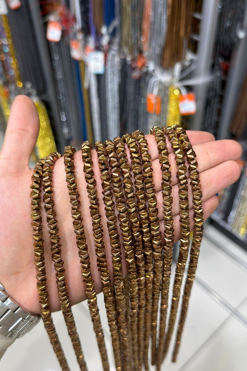 Hematit Taşı Dalgalı Rondela Kesim Parlak Kahverengi 6x2mm Doğal Taş Dizi