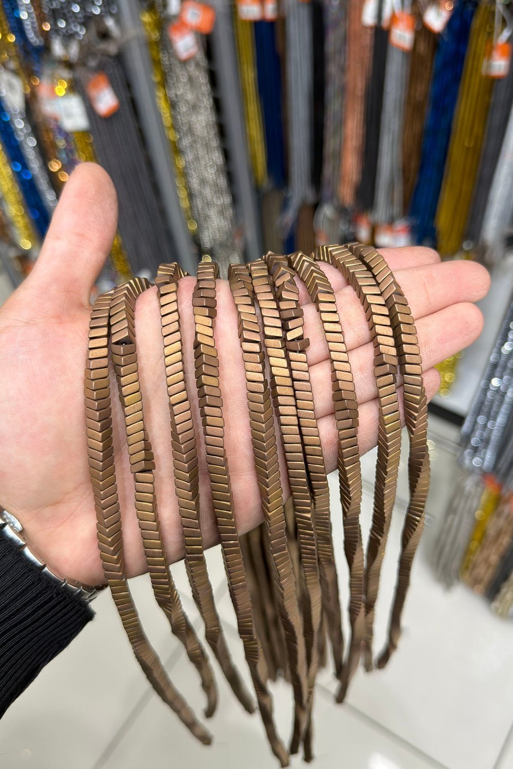 Hematit Taşı Dalgalı Rondela Kesim Mat Kahverengi 6x3mm Doğal Taş Dizi
