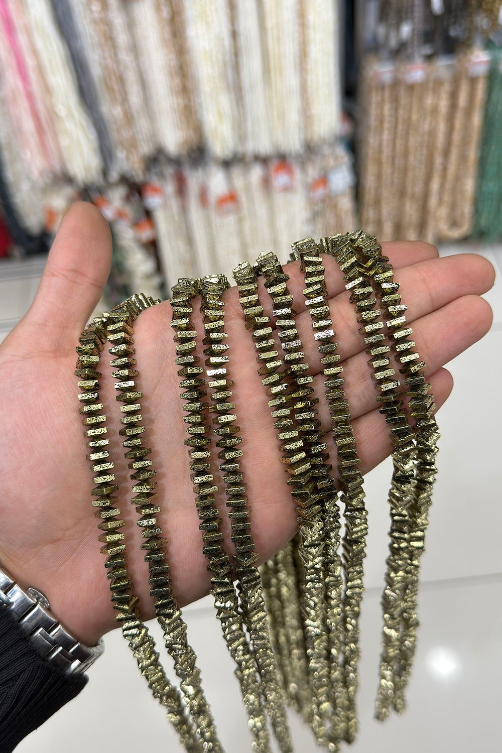 Hematit Taşı Dikdörtgen Kesim Antik Sarı 4x6mm Doğal Taş Dizi