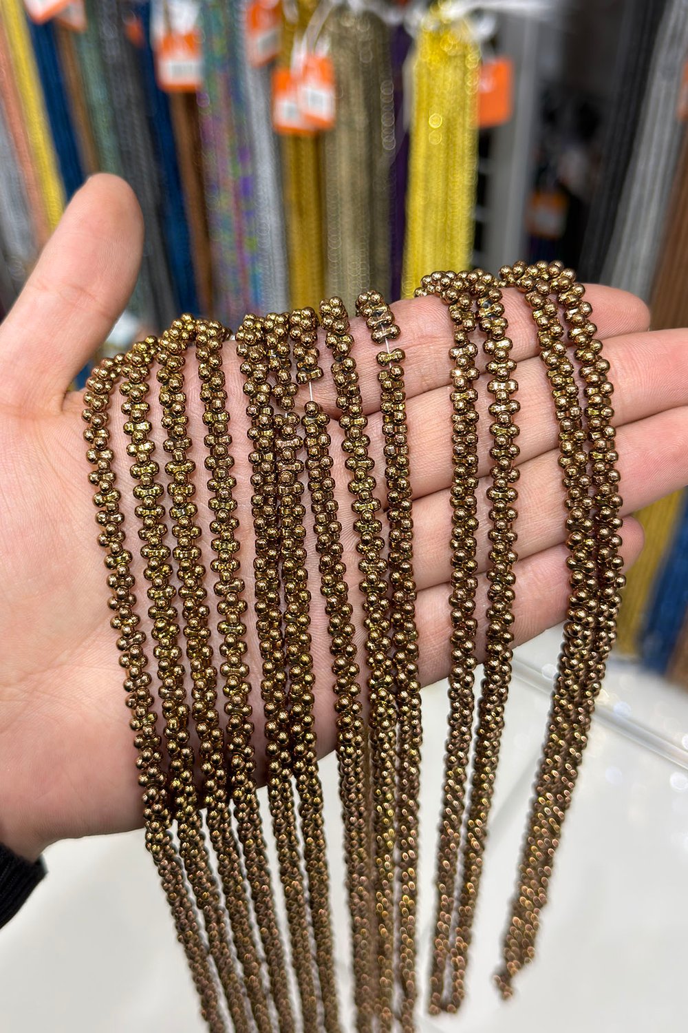 Hematit Taşı Kemik Kesim Parlak Kahverengi 6x3mm Doğal Taş Dizi
