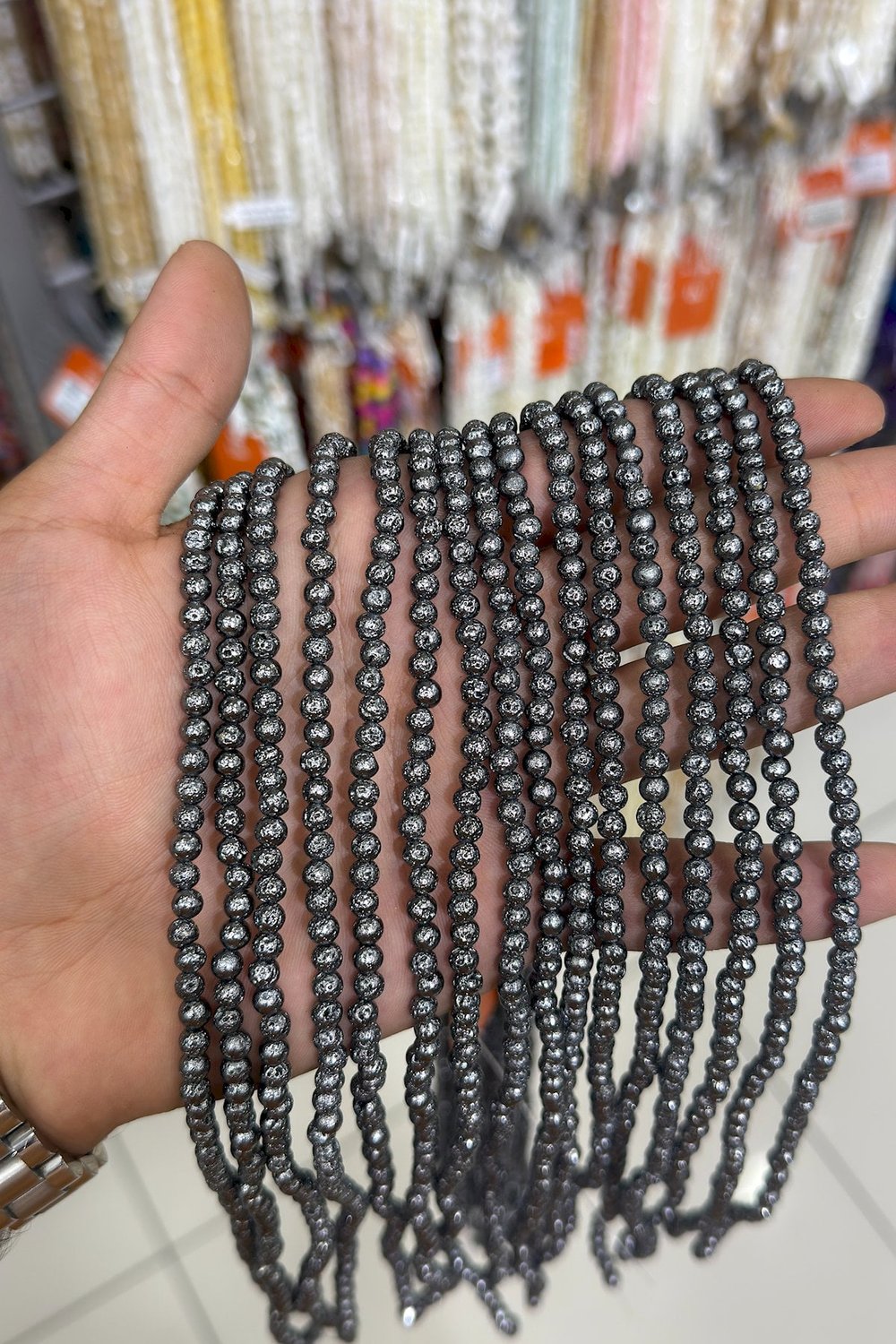 Hematit Taşı Küre Kesim Füme 5mm Doğal Taş Dizi