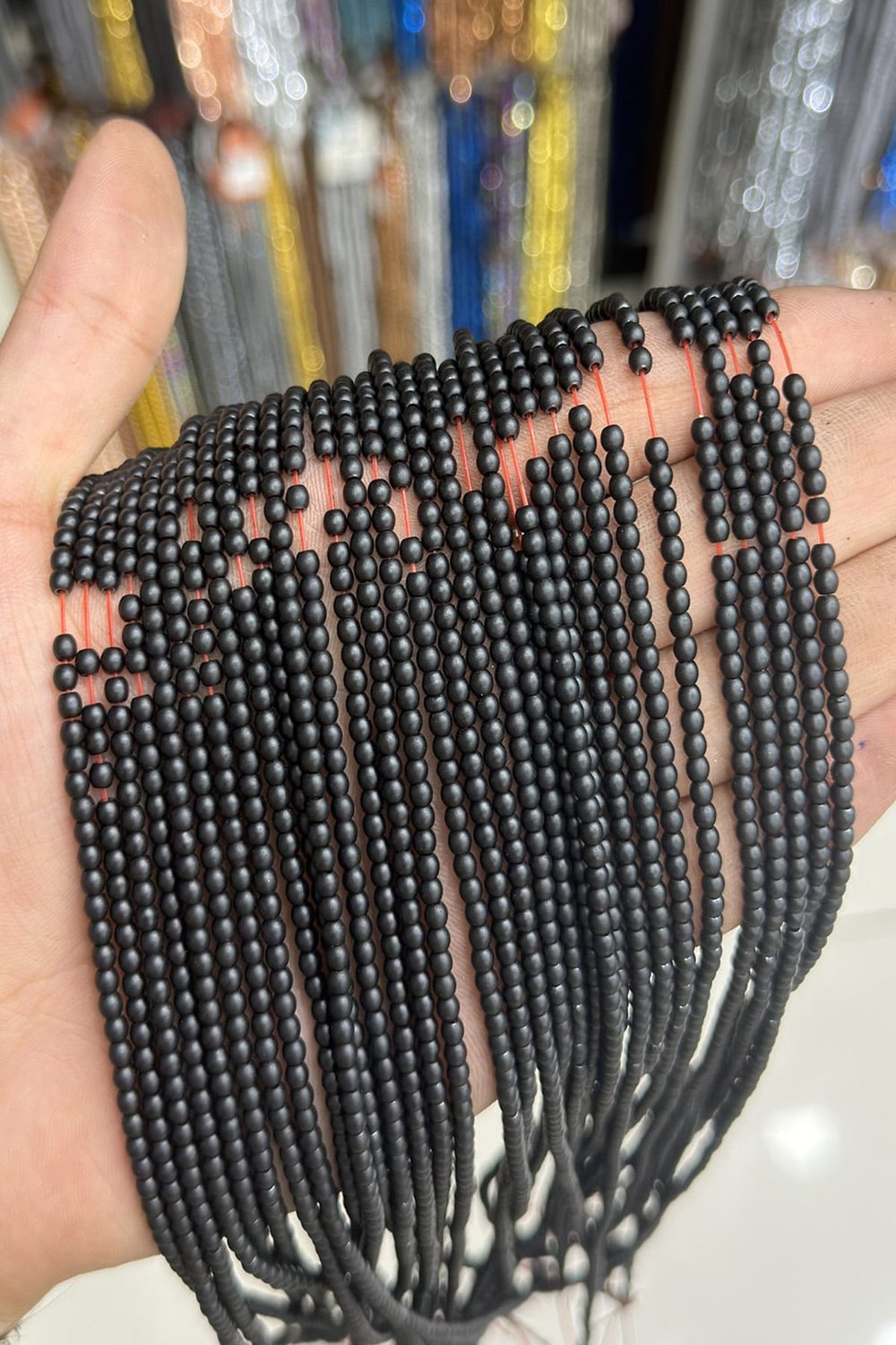 Hematit Taşı Küre Kesim Mat Siyah 3mm Doğal Taş Dizi