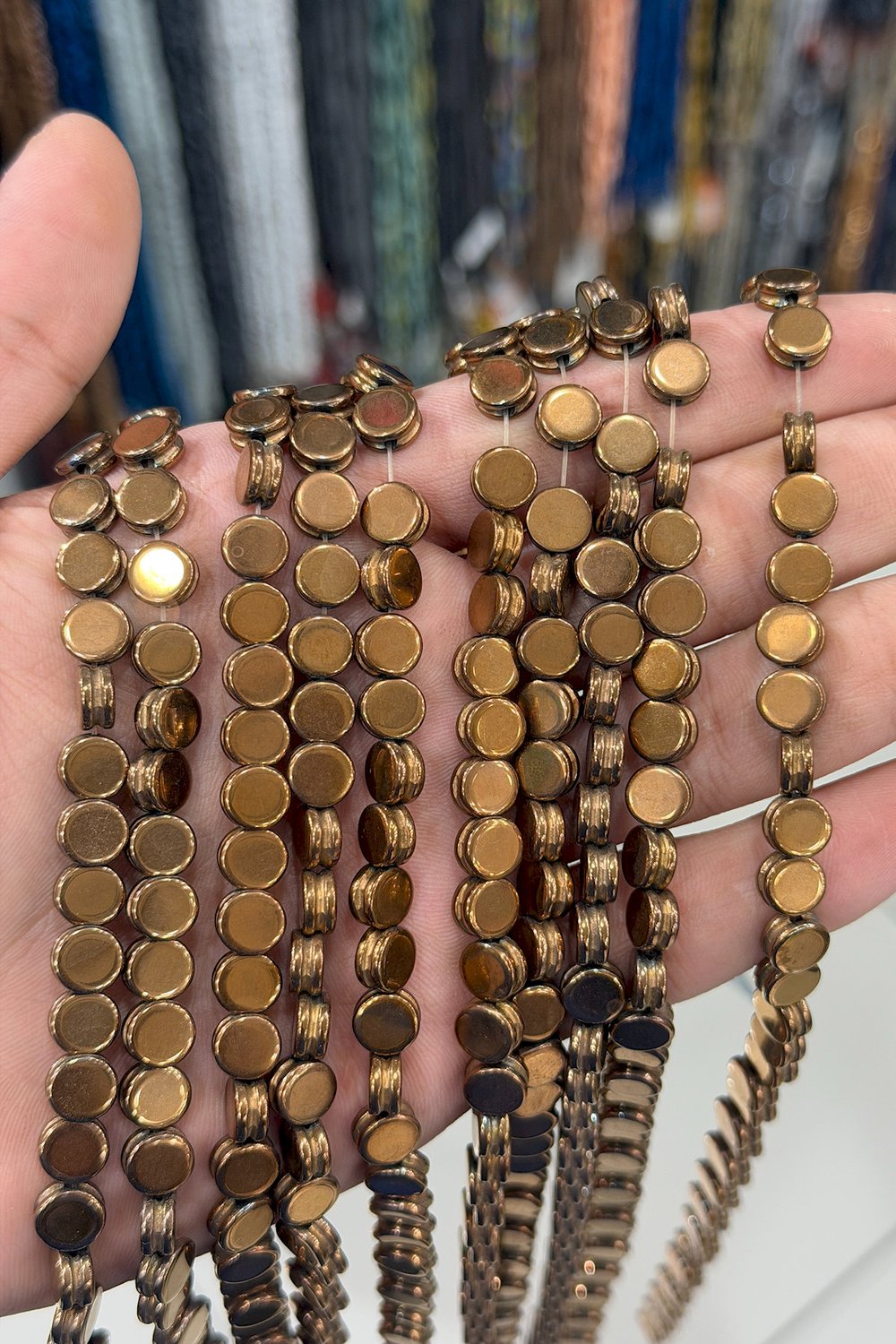Hematit Taşı Oval Kesim Parlak Kahverengi 8mm Doğal Taş Dizi