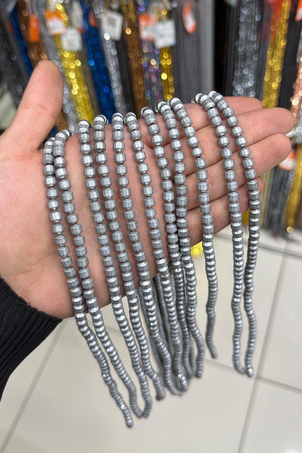 Hematit Taşı Özel Kesim 6x6mm- Mat Açık Gri Doğal Taş Dizi