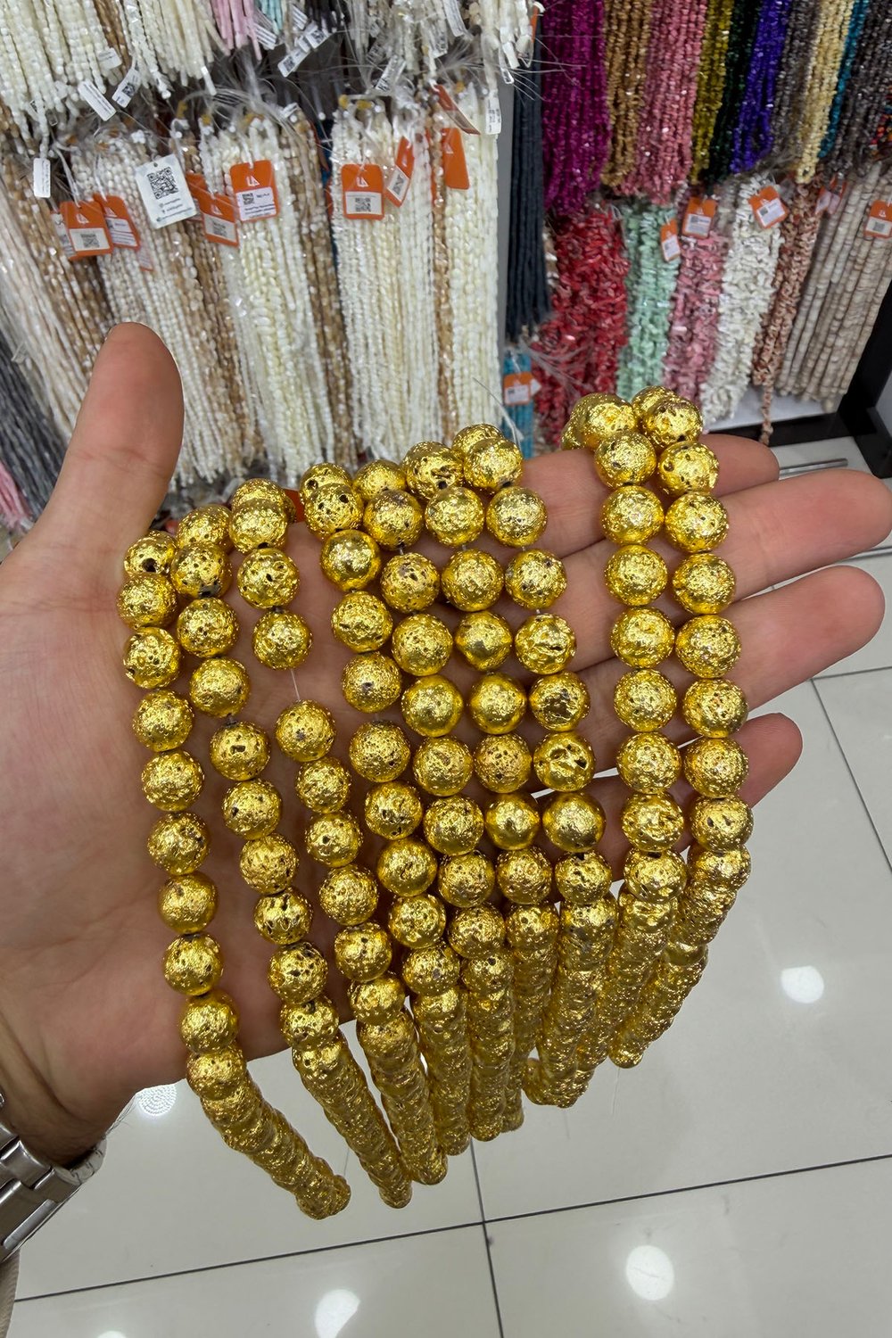 Hematit Taşı Küre Kesim Sarı 10mm Doğal Taş Dizi