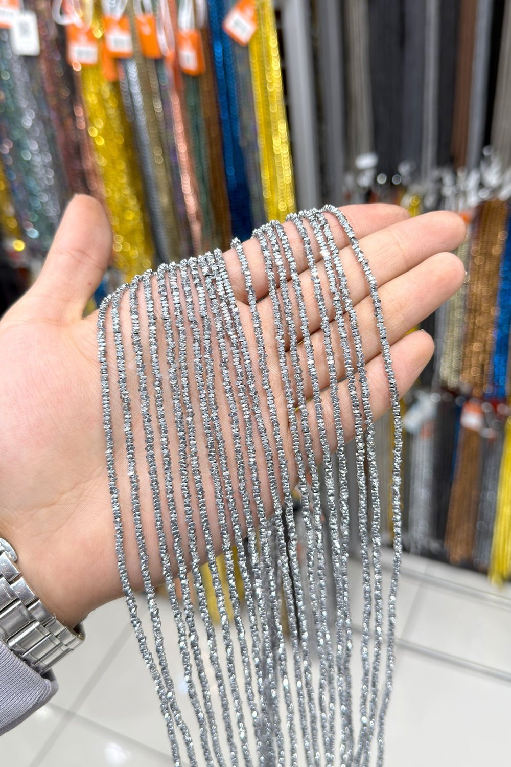 Hematit Taşı 2x1mm Rondela Kesim Doğal Taş Diziler