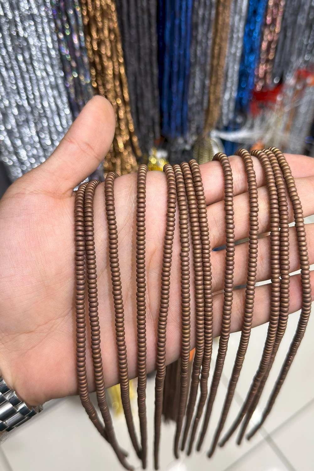 Hematit Taşı Rondela Kesim 4x2mm- Mat Kahverengi Doğal Taş Dizi