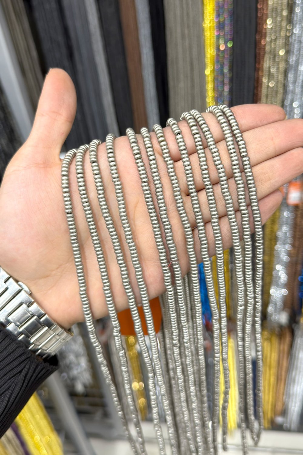Hematit Taşı Rondela Kesim Mat Titanyum 4x2mm Doğal Taş Dizi