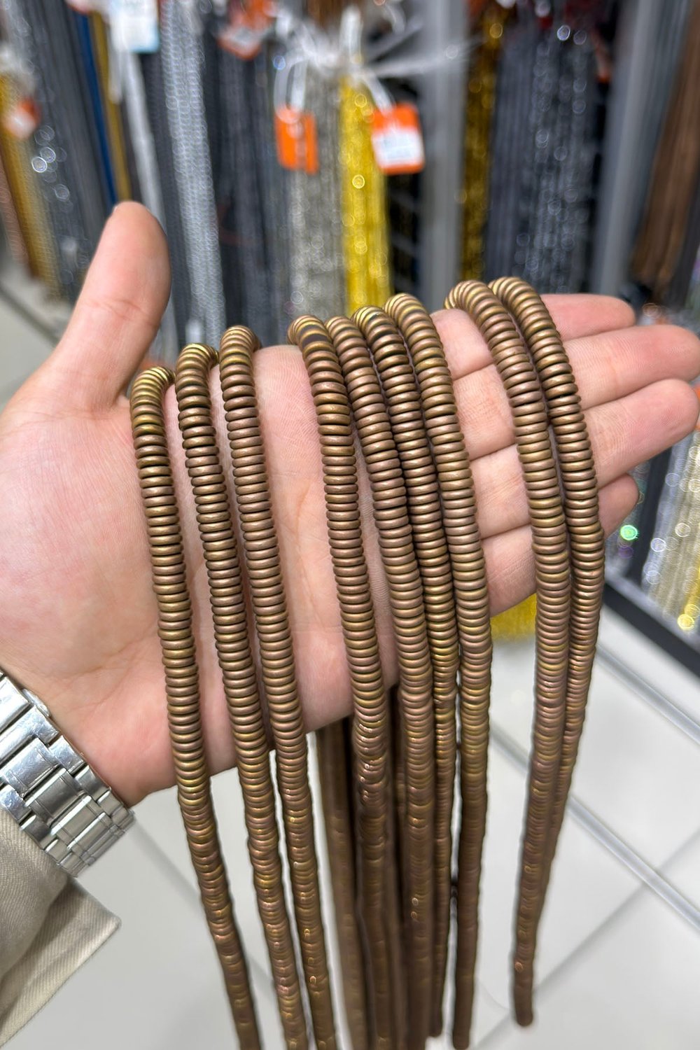 Hematit Taşı Rondela Kesim 8x2mm- Mat Kahverengi Doğal Taş Dizi