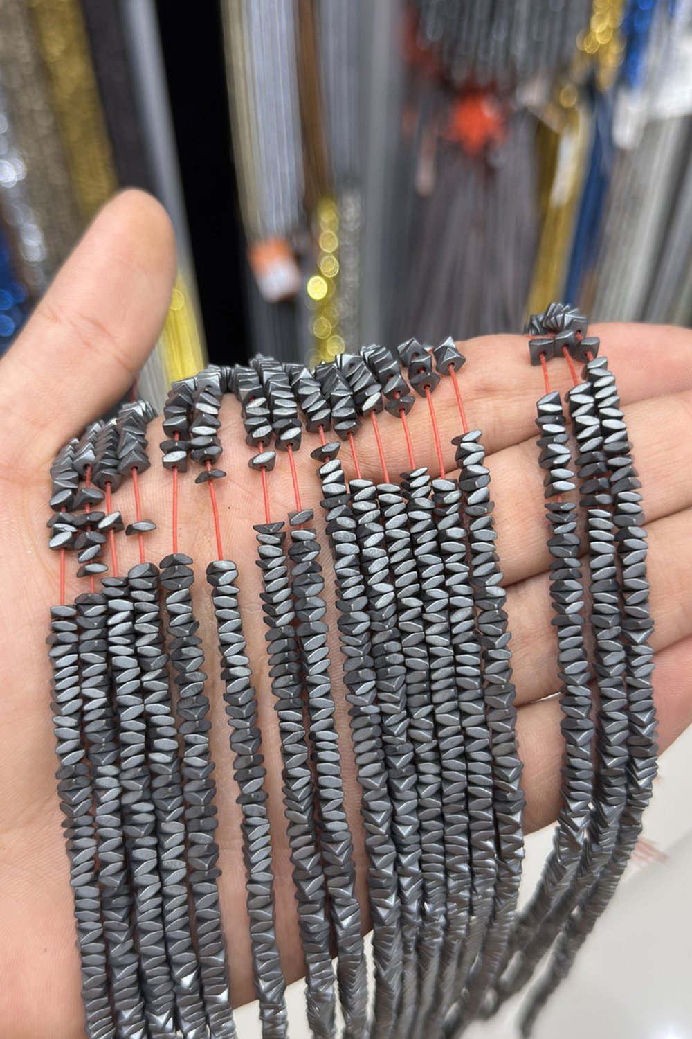 Hematit Taşı Rondela Kesim Mat Gri 4x2mm Doğal Taş Dizi