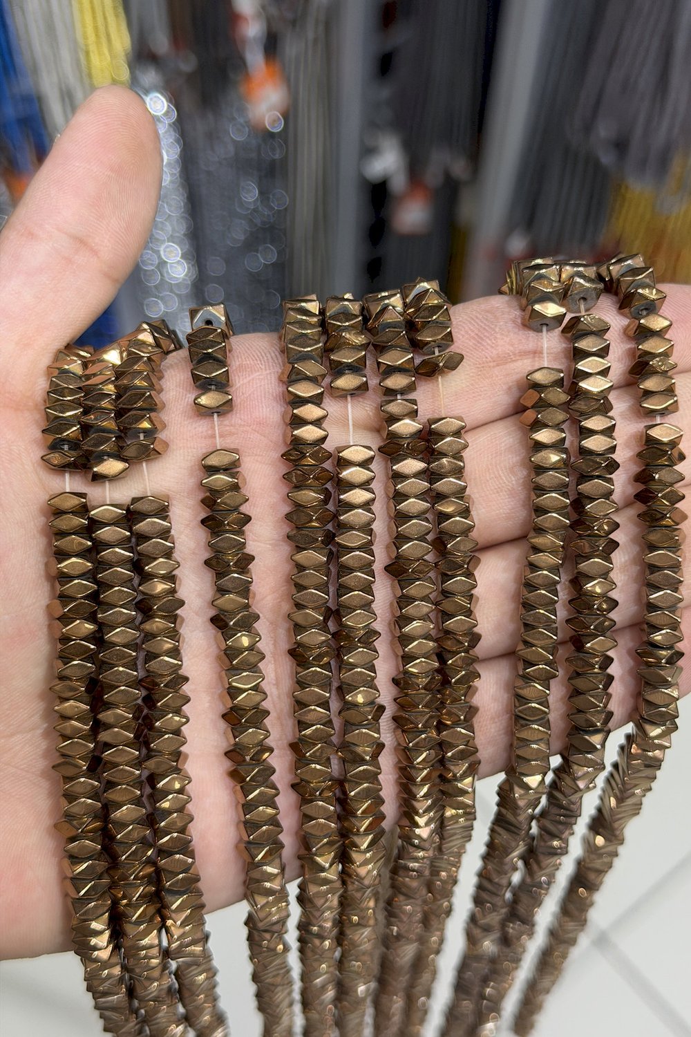Hematit Taşı Rondela Kesim Parlak Kahverengi 6x3mm Doğal Taş Dizi